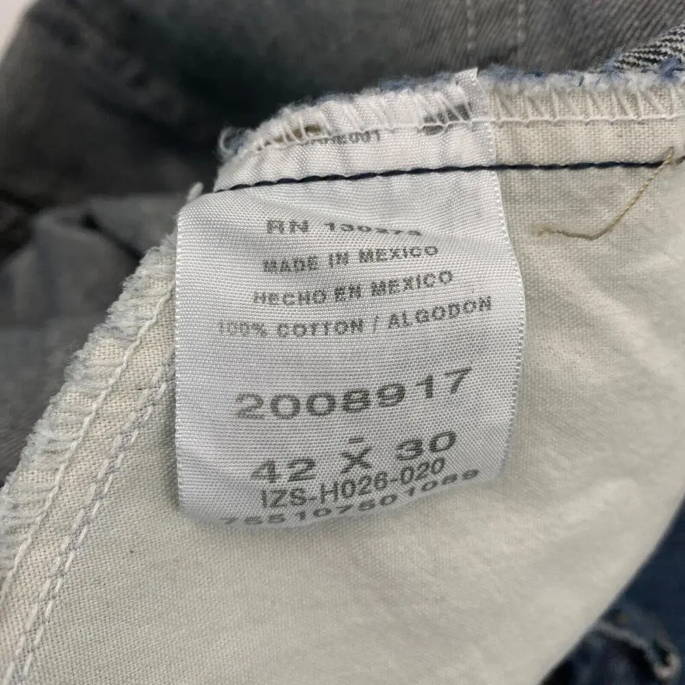 Lee Regular Fit Men's size 42x30‎ Dark Wash Blue Denim Jeans